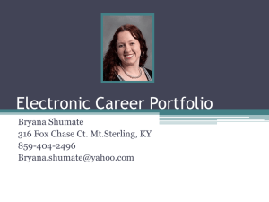 Bryana Shumate Electronic Career Portfolio