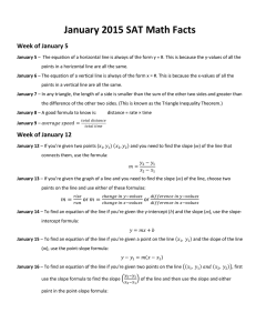 January 2015 SAT Math Facts Week of January 5