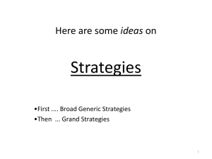 Here are PPT Slides that define a number of helpful STRATEGIES