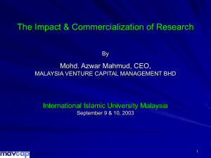 The Impact & Commercialization of Research - IT