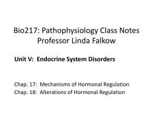 Bio217: Pathophysiology Class Notes Professor Linda Falkow