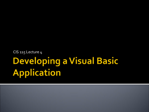 Visual Basic Application