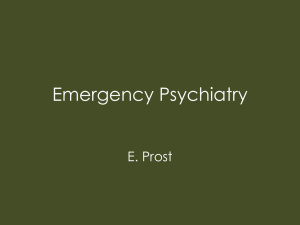 Emergency Psychiatry - Department of Psychiatry
