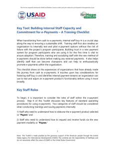 Building Internal Staff Capacity and