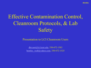 Effective Contamination Control and Cleanroom Protocols