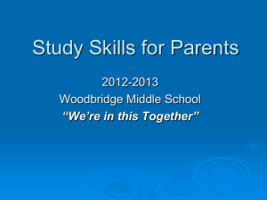 Study Skills - Woodbridge Middle School