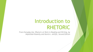 Introduction to RHETORIC
