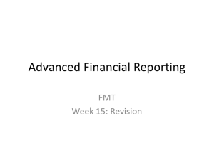 Advanced Financial Reporting - FMT-HANU