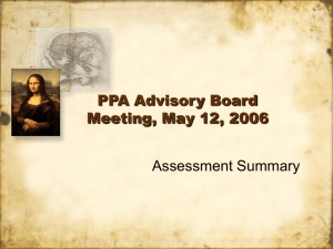 PPA Advisory Board Meeting, May 12, 2006