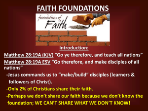FAITH FOUNDATIONS