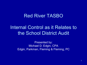 Internal Control as it Relates to School District Audit PowerPoint