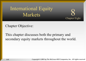 International Equity Markets