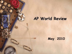 AP World History Review - PORT CHESTER HIGH SCHOOL
