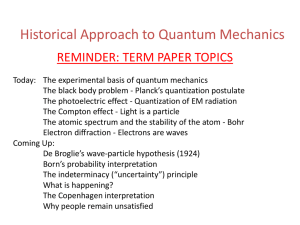Historical Approach to Quantum Mechanics