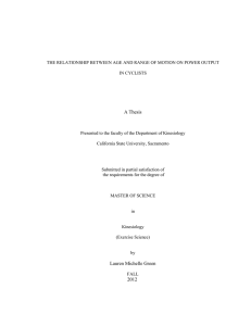The relationship between age and range of motion on power output