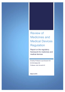 Review of Medicines and Medical Devices Regulation