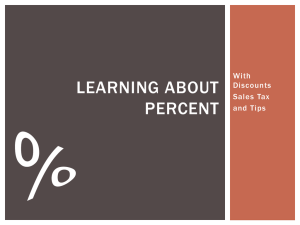 Learning About Percent - Michigan State University