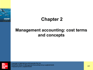 Management Accounting 5e PowerPoint Chapter 02