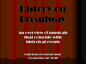Broadway Musicals - gozips.uakron.edu