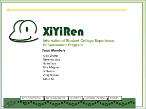 XiYiRen:International Student College Experience Enhancement