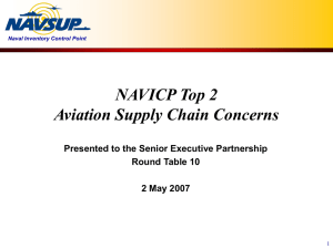 NAVICP Top 2 Aviation Supply Chain Concerns Presented to the