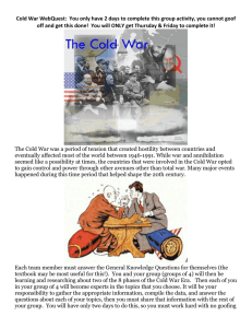 Cold War Webquest