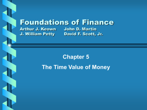 Chapter 5 The Time Value of Money