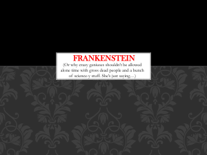 Frankenstein Notes
