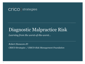 Diagnostic Malpractice Risks: Learning from the worst of the Worst