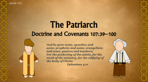 Lesson 113 D&C 107 39-100 The Patriarch Power Pt