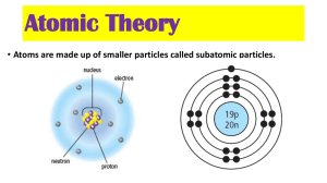 4.1 Atomic Theory and Bonding