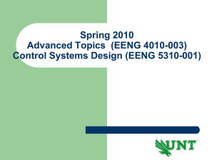 Spring 2010 Advanced Topics (EENG 4010