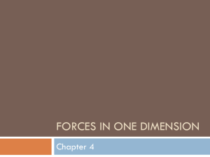 Forces in one dimension