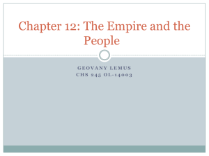 Chapter 12: The Empire and the People