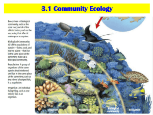 3.1 Community Ecology