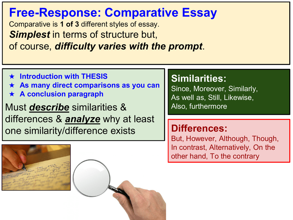 Thesis Examples For Comparative Essays Thesis Title Ideas For College