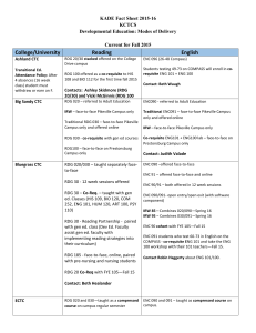 KADE Fact Sheet – 2015 – KCTCS Writing and Reading