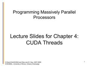 Chapter 13: CUDA Threads - Southern Illinois University