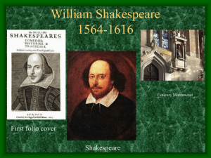 William Shakespeare 1564-1616