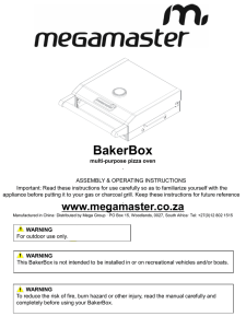 Megamaster BakerBox Manual