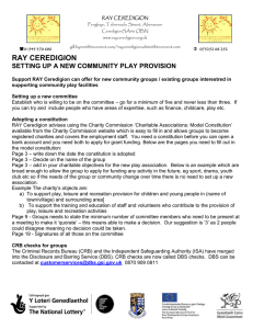 ray ceredigion setting up a new community play provision