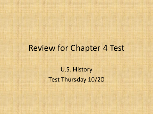 Review for Test on SSUSH5 on 10/2