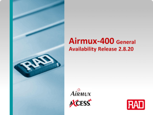 Airmux-400 General Availability Release 2.8.20