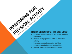 Preparing for Physical Activity