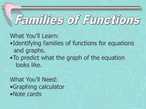 families of functions