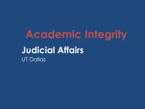 Academic Integrity Judicial Affairs