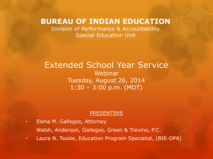 Extended School Year Service Webinar Tuesday, August 26, 2014 1