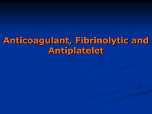 Anticoagulants & Antianemia Drugs