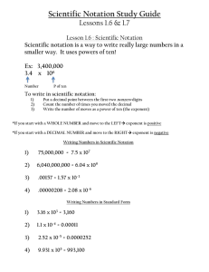 Scientific Notation Study Guide