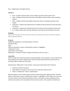 KAG Unit Plan Day 2 - Jabberwocky & English Sonnets